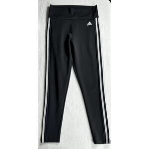 Adidas  Aeroready 3-Stripes High Rise‎ 7/8 Sport Black Women's Small Leggings